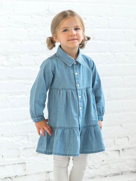 Colored Organics / Kendi - Roxy Chambray Shirt Dress - Medium Chambray