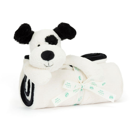 Jellycat - Bashful Black & Cream Puppy Blankie