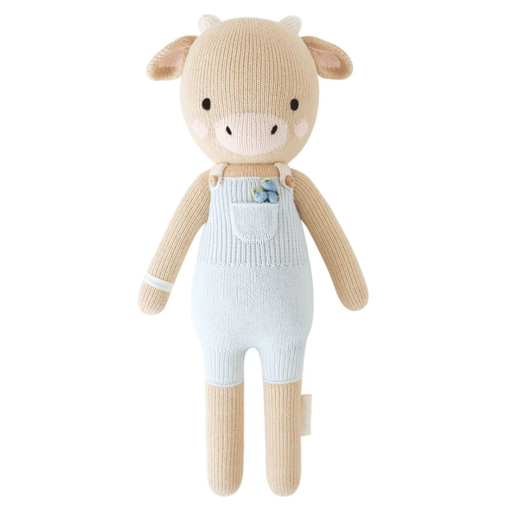 cuddle + kind - Asher the Cow - Handknit Dolls