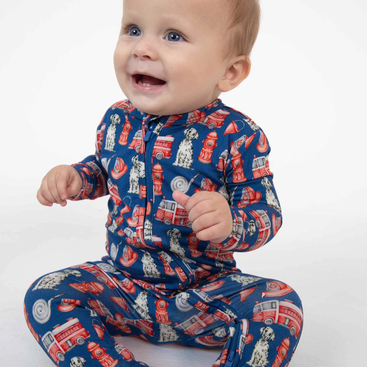 Lev Baby - Fireman Zippered Footie