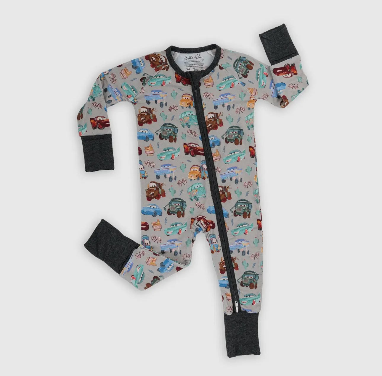 Ellie Sue - Disney Cars Bamboo Zipper Romper