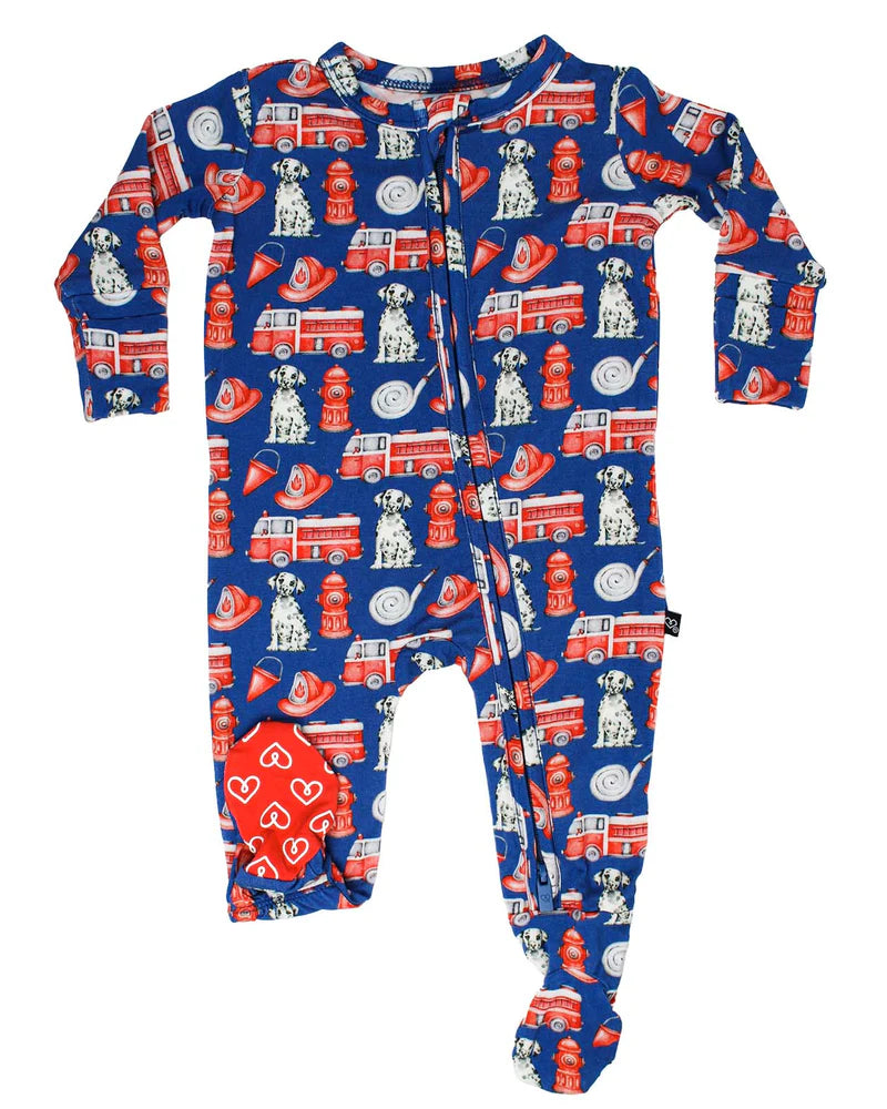 Lev Baby - Fireman Zippered Footie