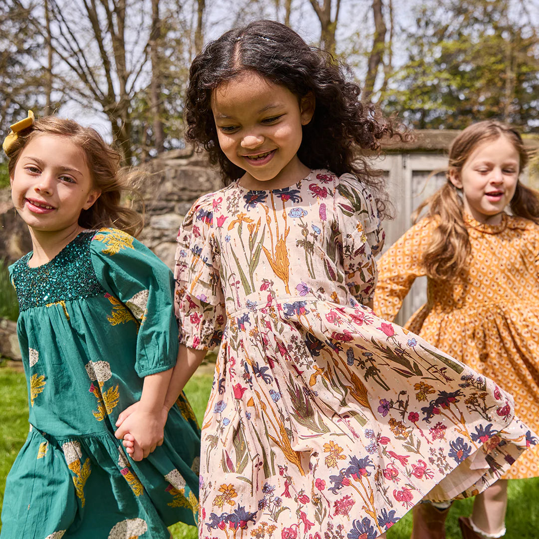 Pink Chicken -  Autumn Flowers | Brooke Dress