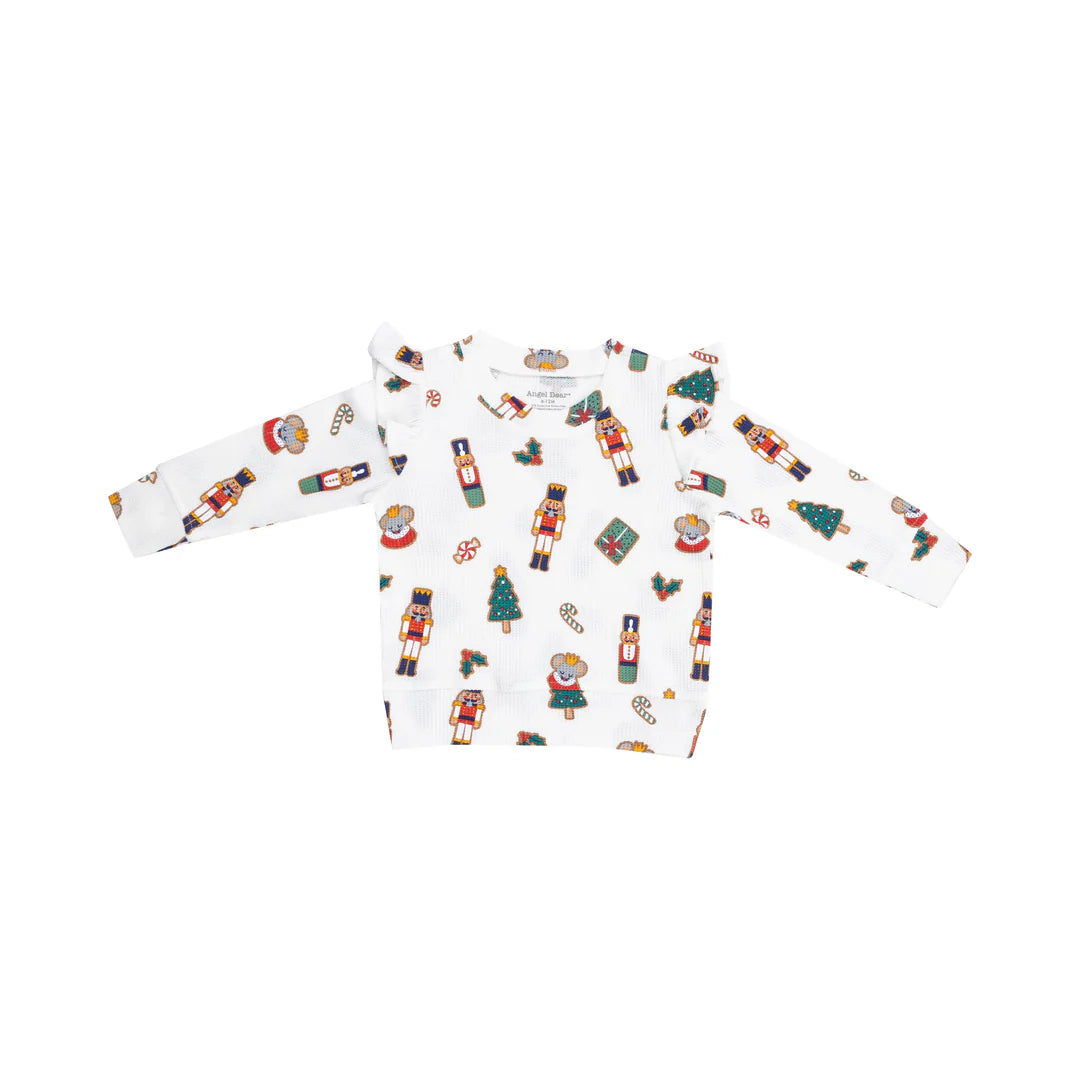 Angel Dear - Nutcracker Christmas Cookies Ruffle Sweatshirt