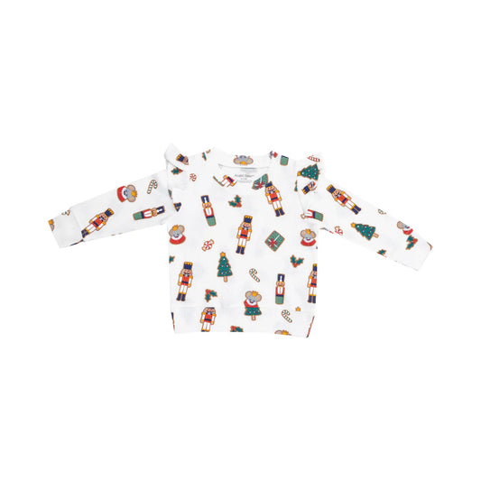 Angel Dear - Nutcracker Christmas Cookies Ruffle Sweatshirt