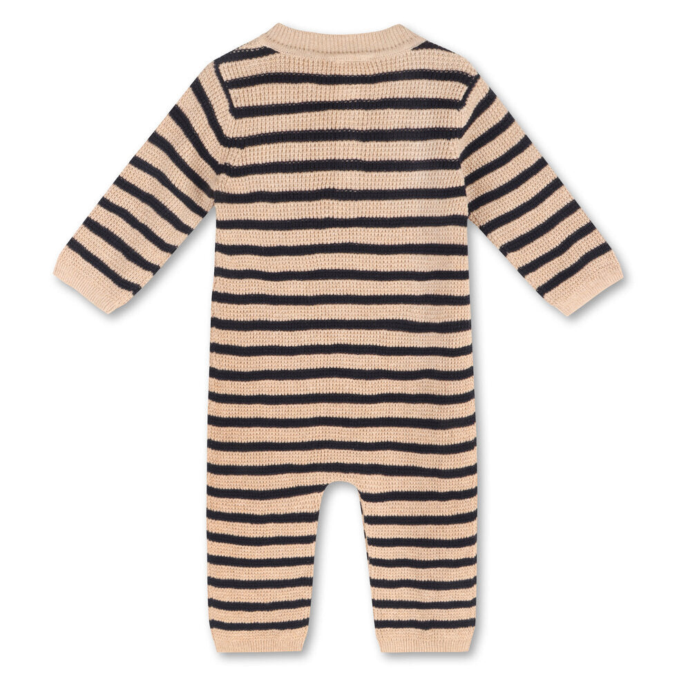 Viverano Organics - Navy Stripe Chunky Sweater Knit Jumpsuit