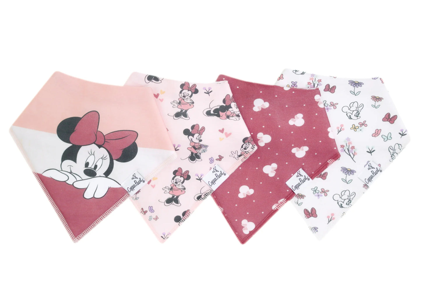 Copper Pearl - Minnie Mouse Bandana Bib Set (4-Pack)