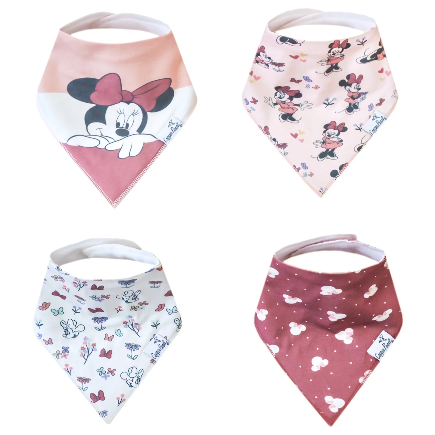 Copper Pearl - Minnie Mouse Bandana Bib Set (4-Pack)