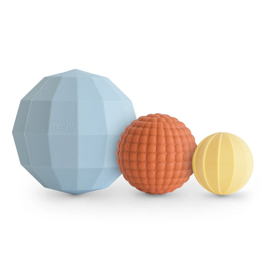 Mushie - Nesting Spheres Sensory Toy in Powder Blue