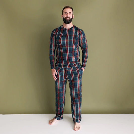 Posh Peanut - Tartan Plaid - Men's Long Sleeve Pajama Set