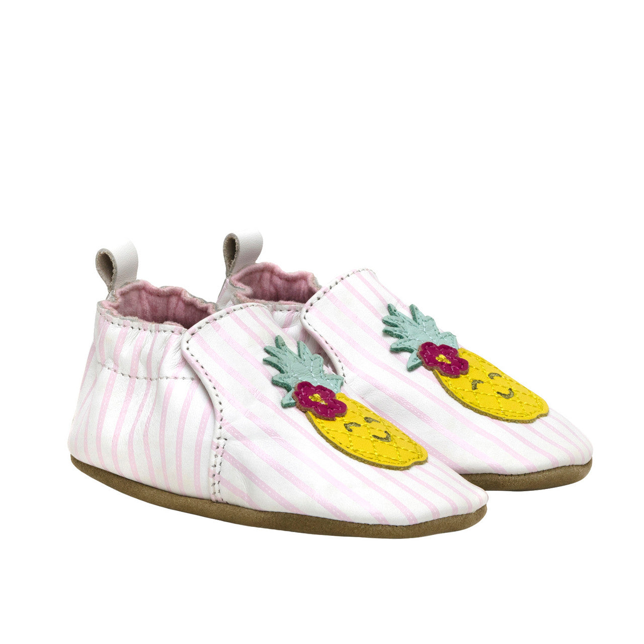 Robeez Shoes - Sweet & Cute Pineapple Soft Soles in White