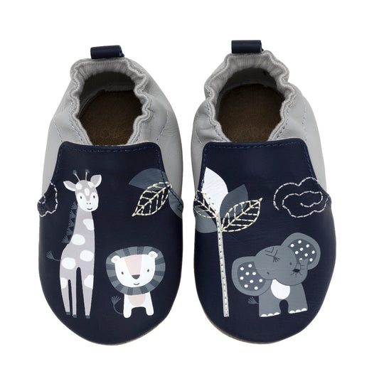 Robeez Shoes - Hello World Soft Soles Navy