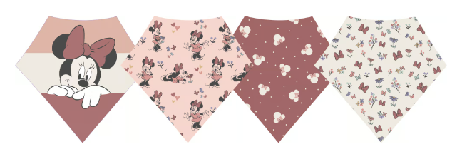 Copper Pearl - Minnie Mouse Bandana Bib Set (4-Pack)