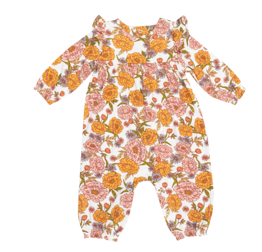 Angel Dear - Ambers Floral Ruffle Sleeve Romper