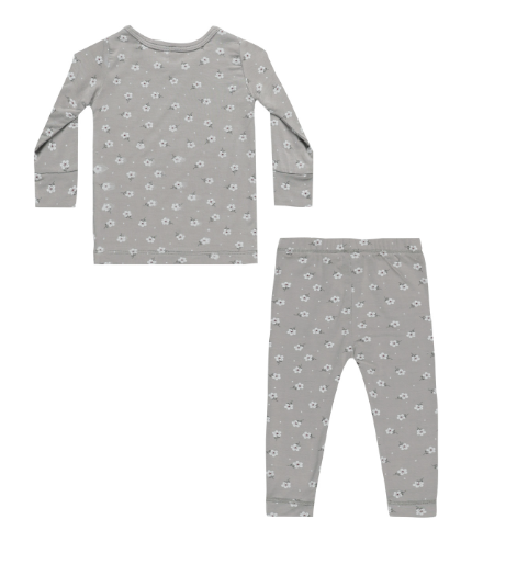 Quincy Mae - Bamboo Pajama Set || Blue Ditsy