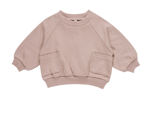 Quincy Mae - Pocket Sweatshirt & Sweatpant - Mauve