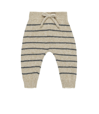 Quincy Mae - Ace Knit Sweater + Knit Pant Set - Indigo Stripe