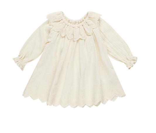 Quincy Mae - Long Sleeve Isla Dress - Ivory