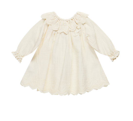 Quincy Mae - Long Sleeve Isla Dress - Ivory