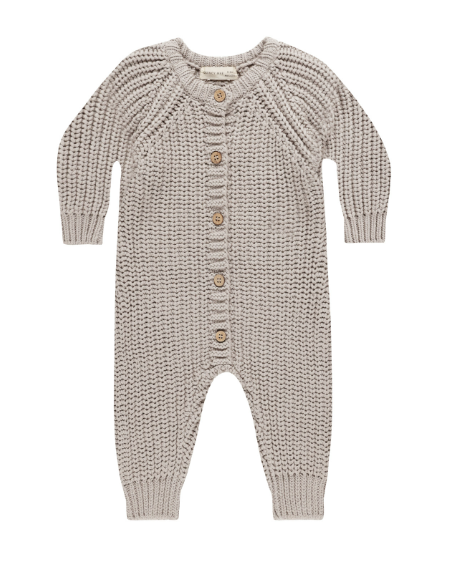 Quincy Mae - Chunky Knit Jumpsuit - Fog