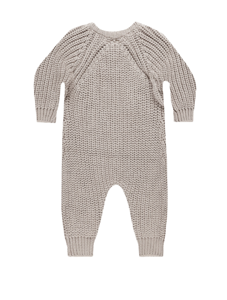 Quincy Mae - Chunky Knit Jumpsuit - Fog