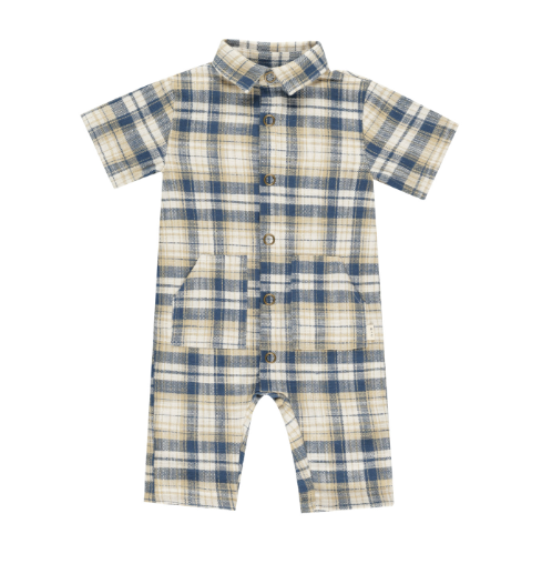 Rylee + Cru - Rhett Jumpsuit - Indigo Plaid