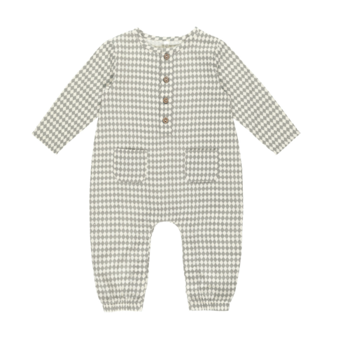 Rylee + Cru - Long Sleeve Woven Jumpsuit - Laurel Diamond