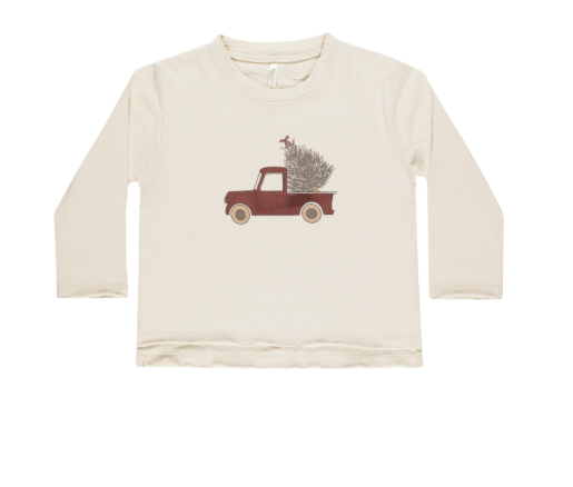 Rylee + Cru - Raw Edge Long Sleeve Tee - Truck