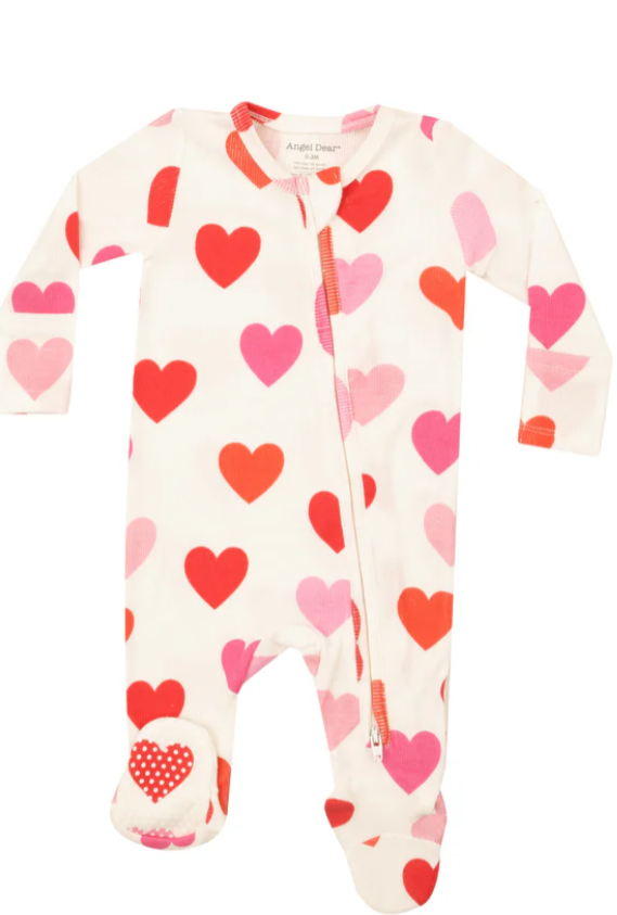 Angel Dear - Big Hearts 2-Way Zipper Footie