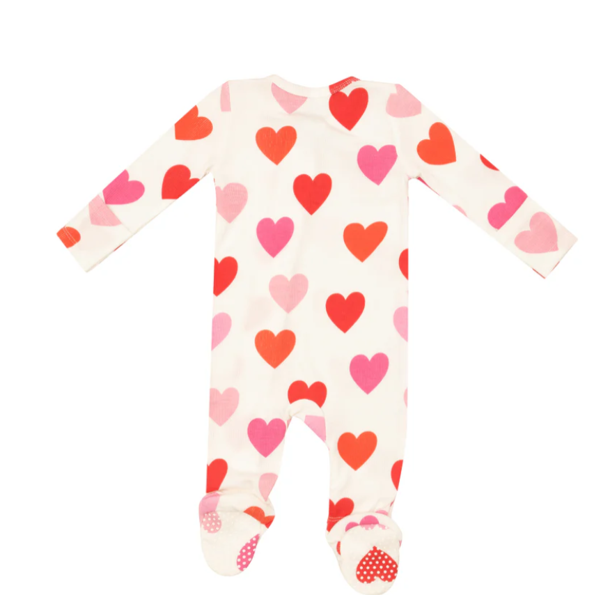 Angel Dear - Big Hearts 2-Way Zipper Footie