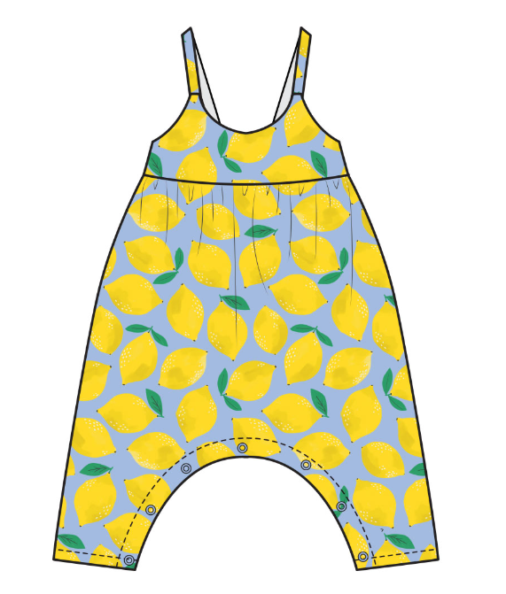 Angel Dear - Sunny Lemons Tie Back Romper