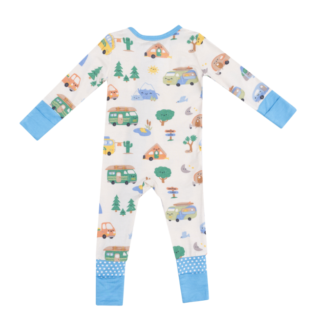 Angel Dear - Friendly Campers 2 Way Zipper Romper