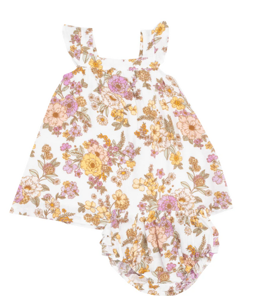 Angel Dear - Anna May Floral Sundress & Diaper Cover