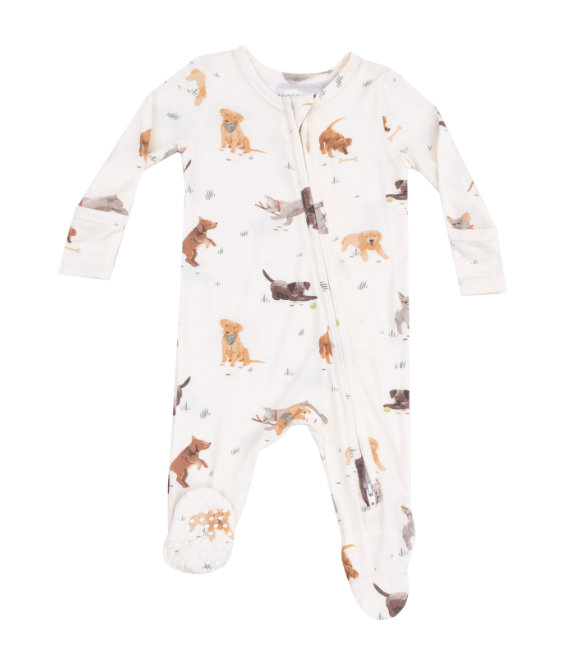 Angel Dear - Watercolor Puppies 2 Way Zipper Footie