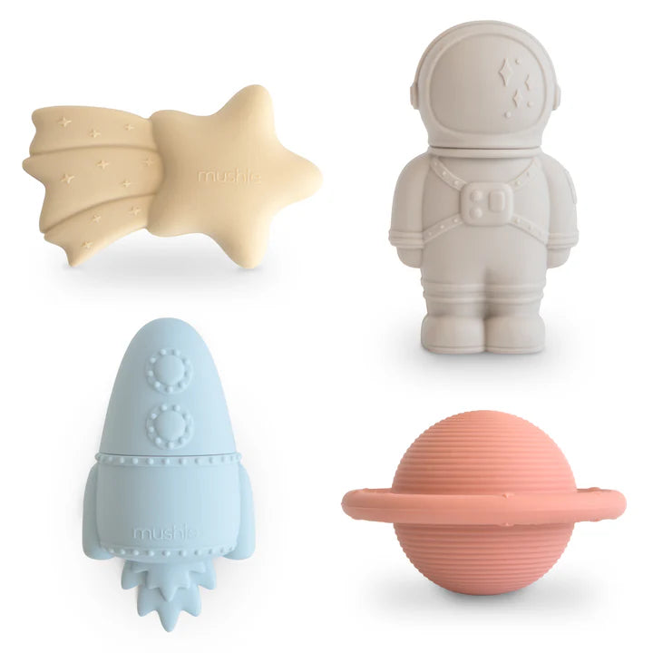 Mushie -Space Mold Free Bath Play Set - 4 Pack