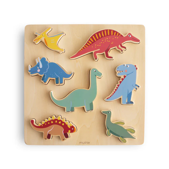 Mushie - Wooden Dino Puzzle