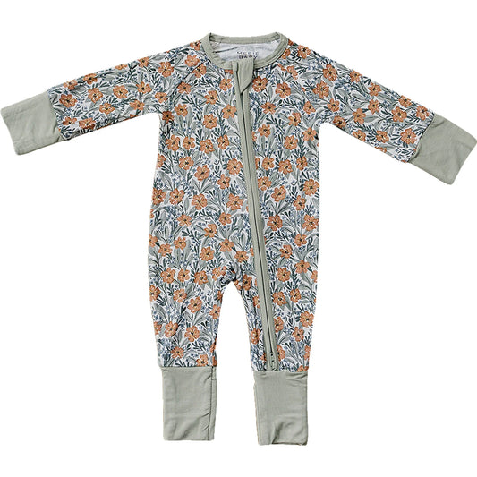 Mebie Baby - Dainty Meadow Bamboo Zipper