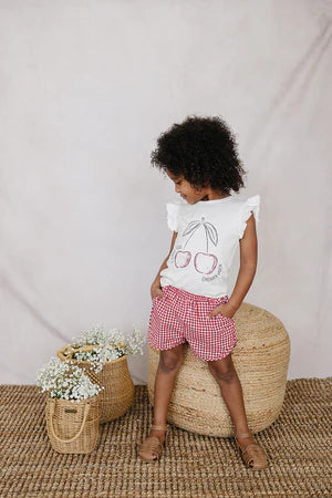 Mebie Baby - Red Gingham Shorts