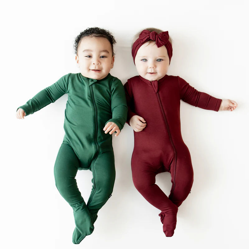 Kyte Baby -  Zippered Footie in Burgundy