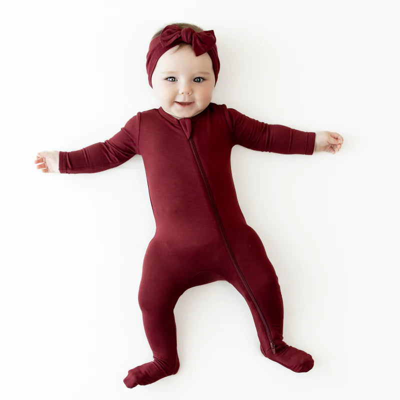 Kyte Baby -  Zippered Footie in Burgundy