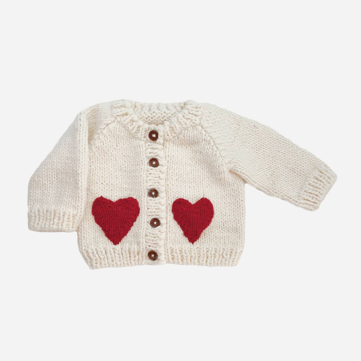 The Blueberry Hill - Heart Cardigan, Red | Baby & Kid Apparel Sweater Valentine's