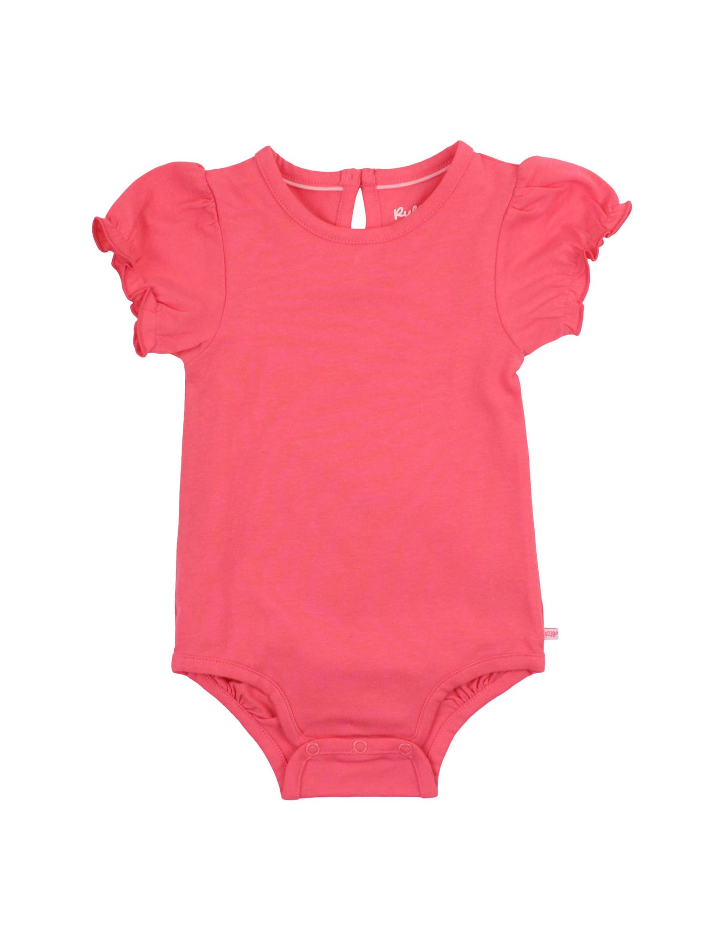 RuffleButts  - Puff Sleeve Bodysuit & Rosy Ribbons Bow Leggings