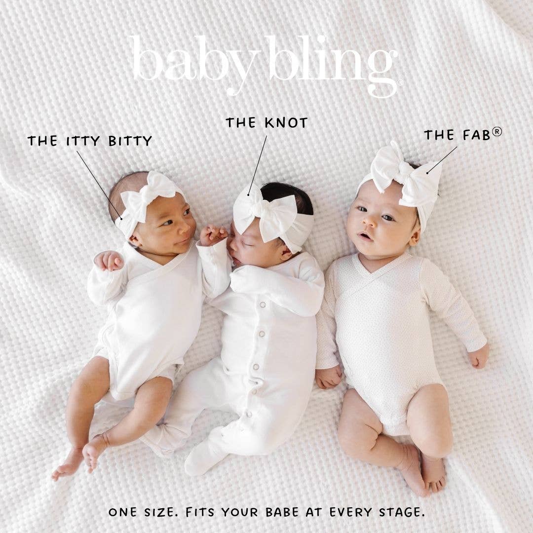 Baby Bling Bows - THE KNOT Soft nylon headband: rose gold