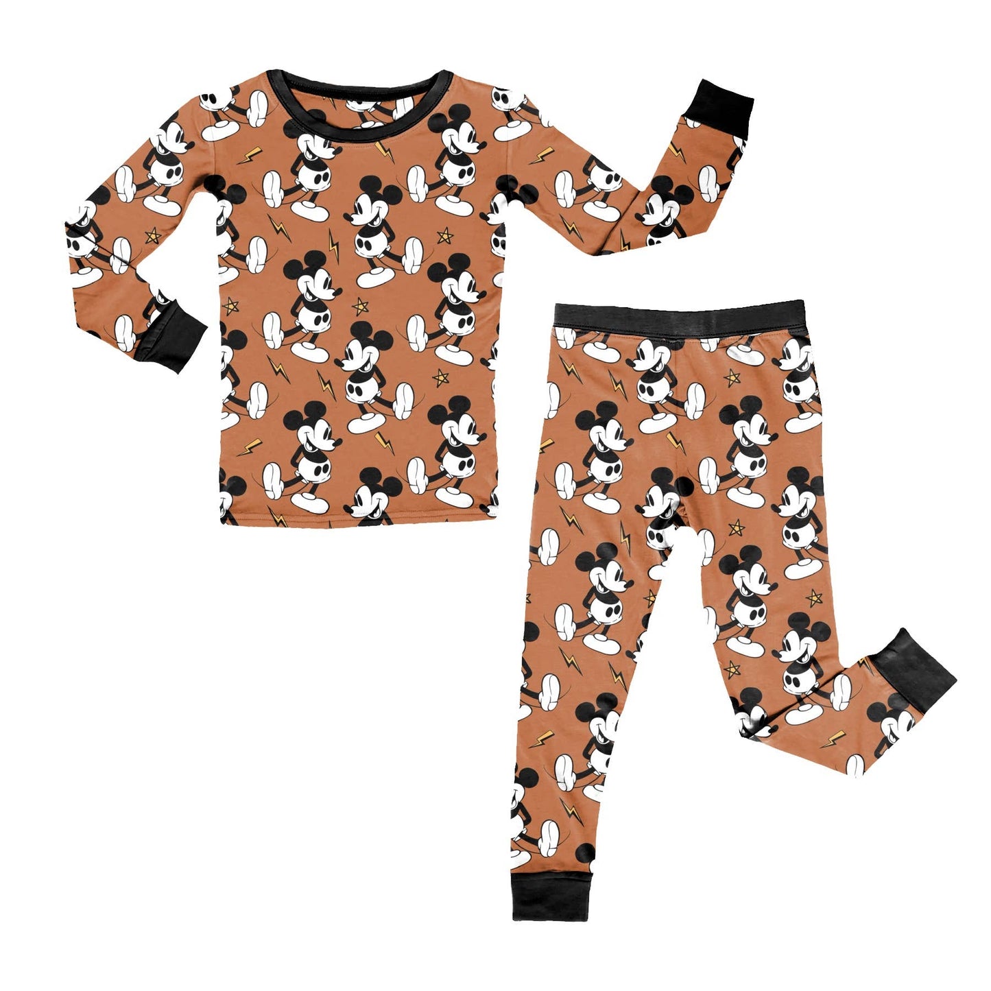 CEDDY & RIA - Vintage Mickey Mouse Zip Romper or Two-Piece PJ Disney