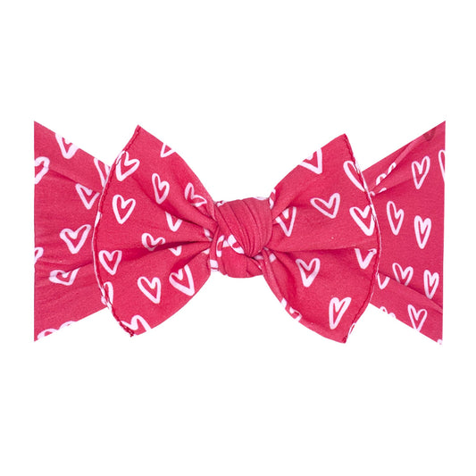 Baby Bling Bows - Amour - Printed Knot soft nylon headband