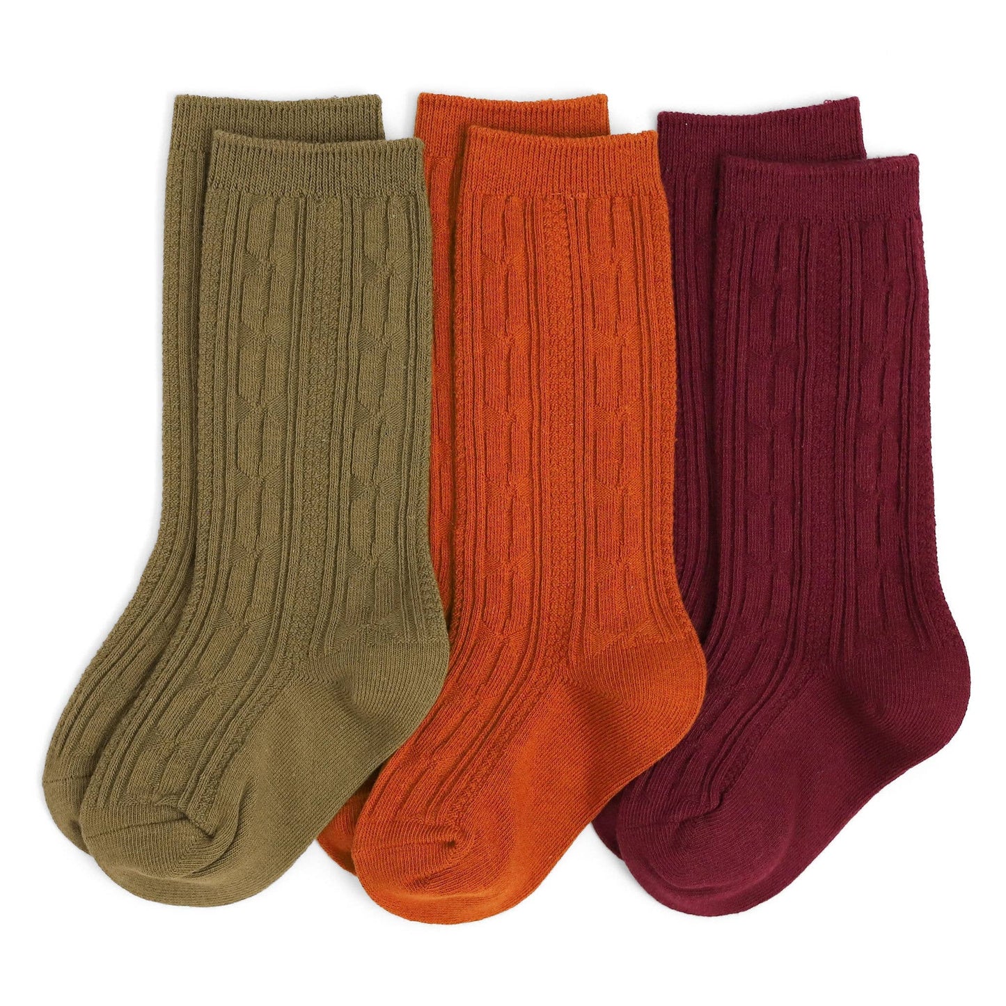 Little Stocking Co. - Yosemite Cable Knit Knee High Sock 3-Pack