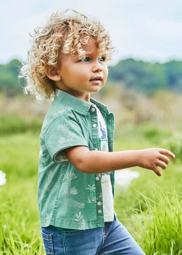 Mayoral - Green Crocodile S/S Shirt