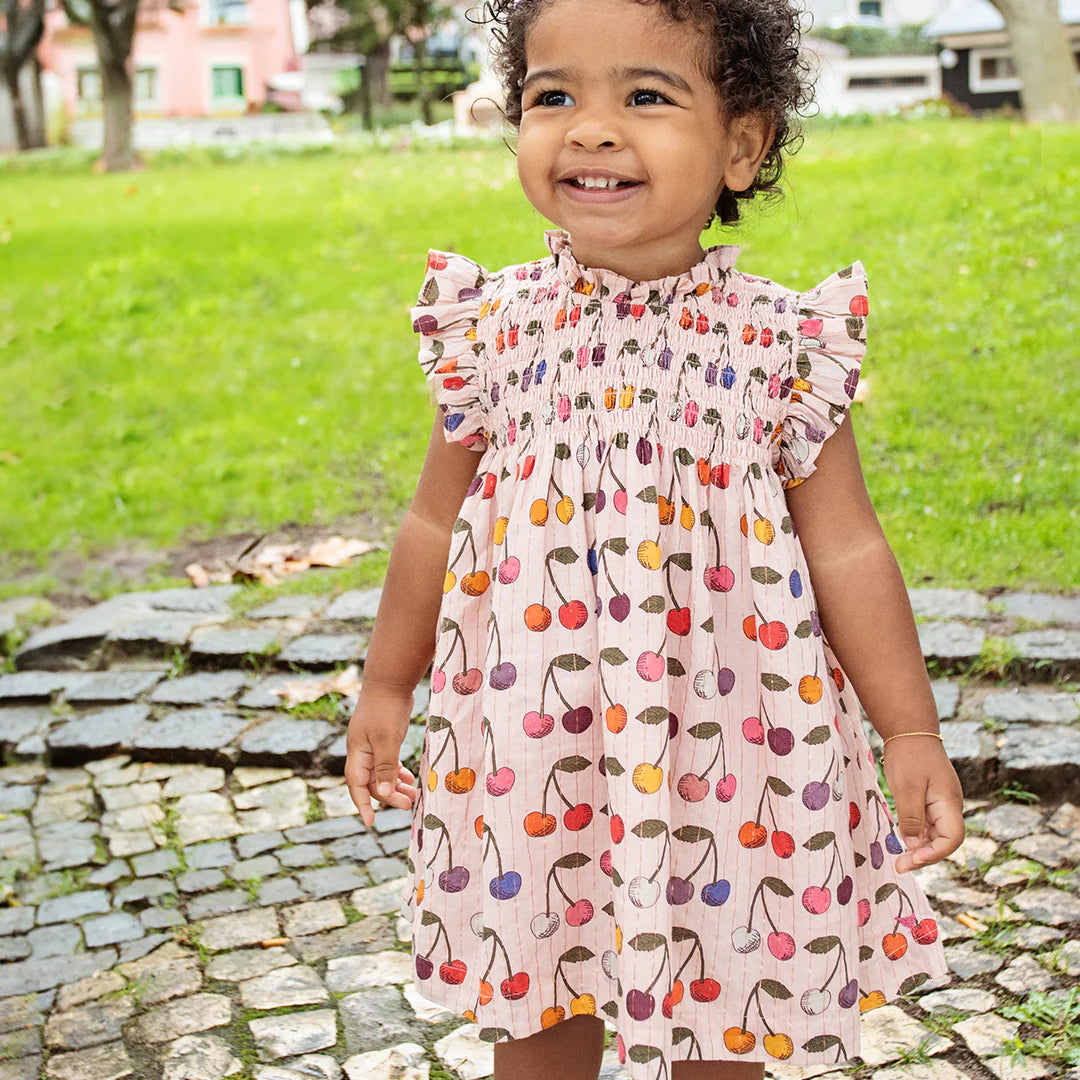 Pink Chicken -  Baby Girls Stevie Dress Set - Cloud Pink Cherry