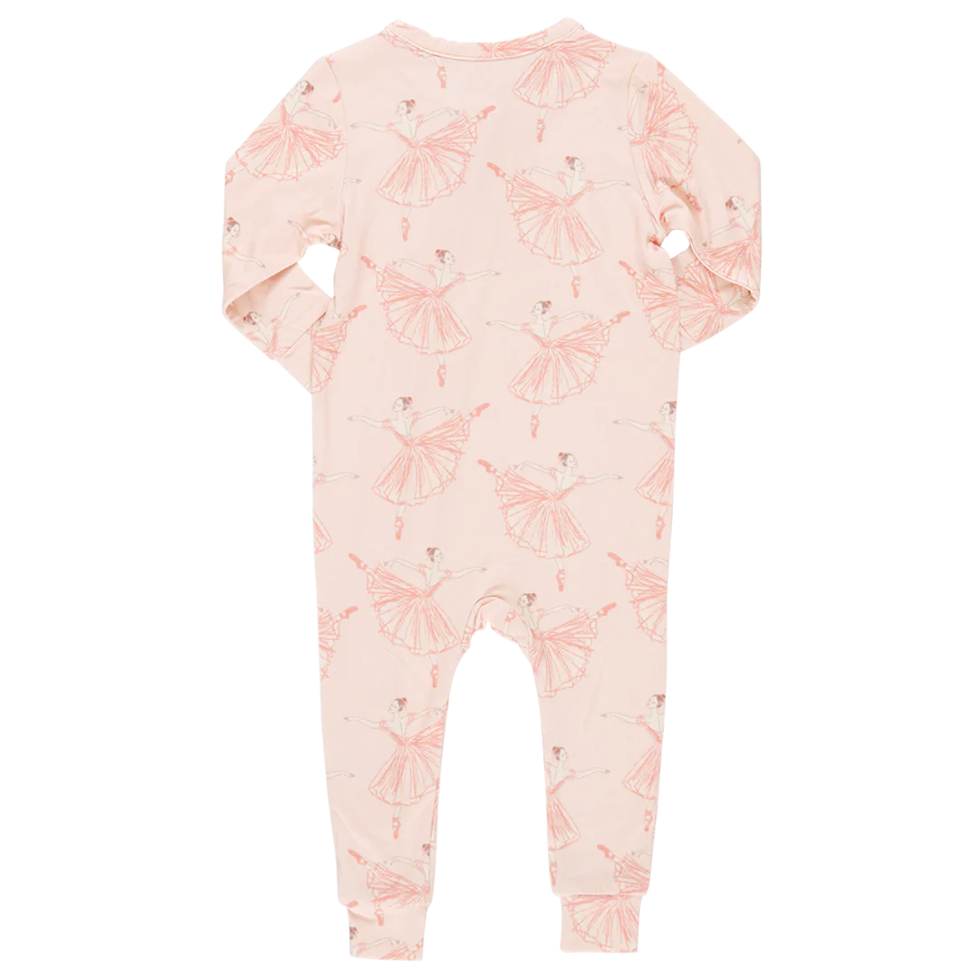 Pink Chicken - Pink Ballerinas | Ruffle Bamboo Romper