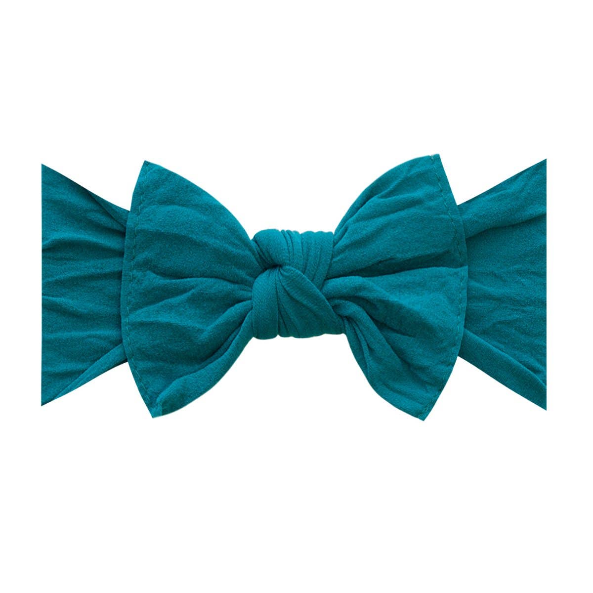 Baby Bling Bows - THE KNOT Soft nylon headband: emerald